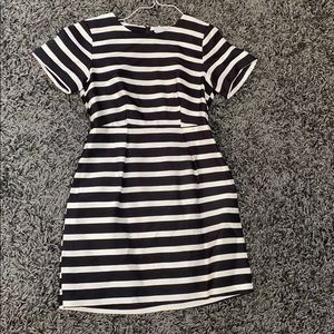 Black & white striped cocktail dress, mini